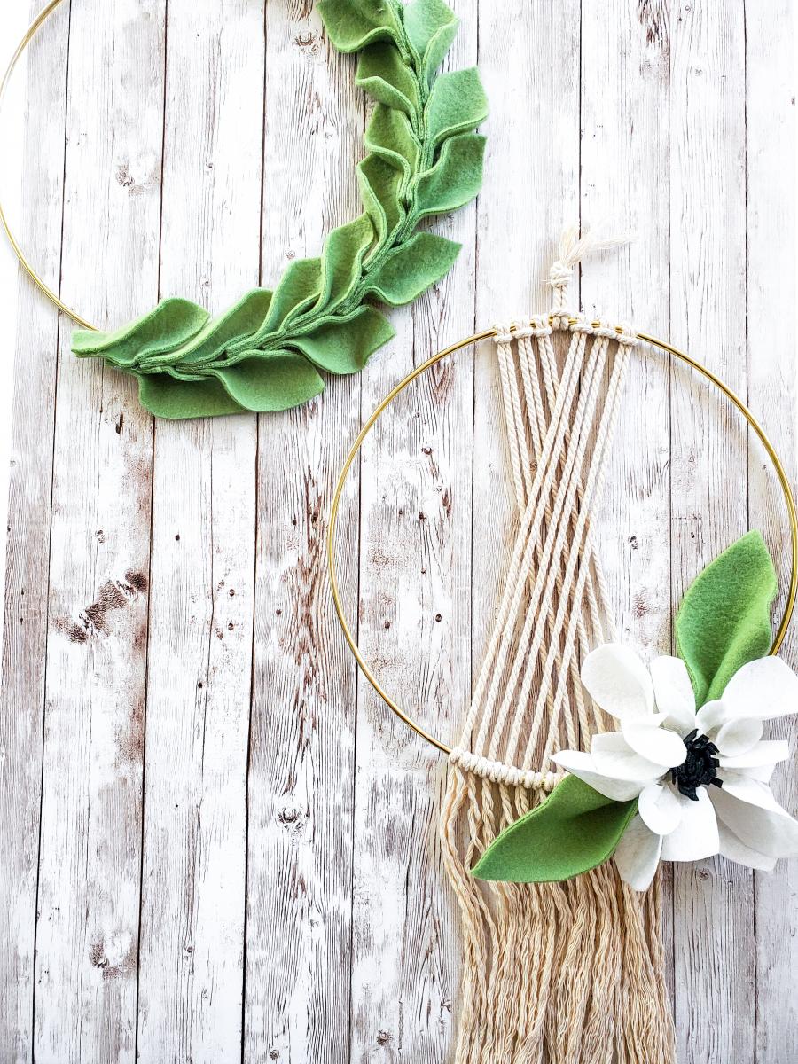 Circle leaf wall decor picture