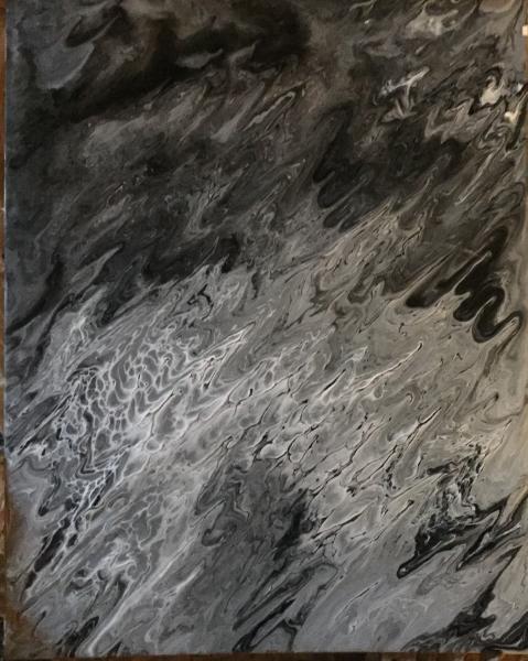 Black Acrylic Pour picture