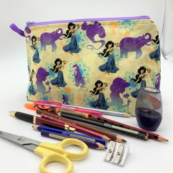 Disney Themed Wide Bottomed Zipper Pouch Large picture