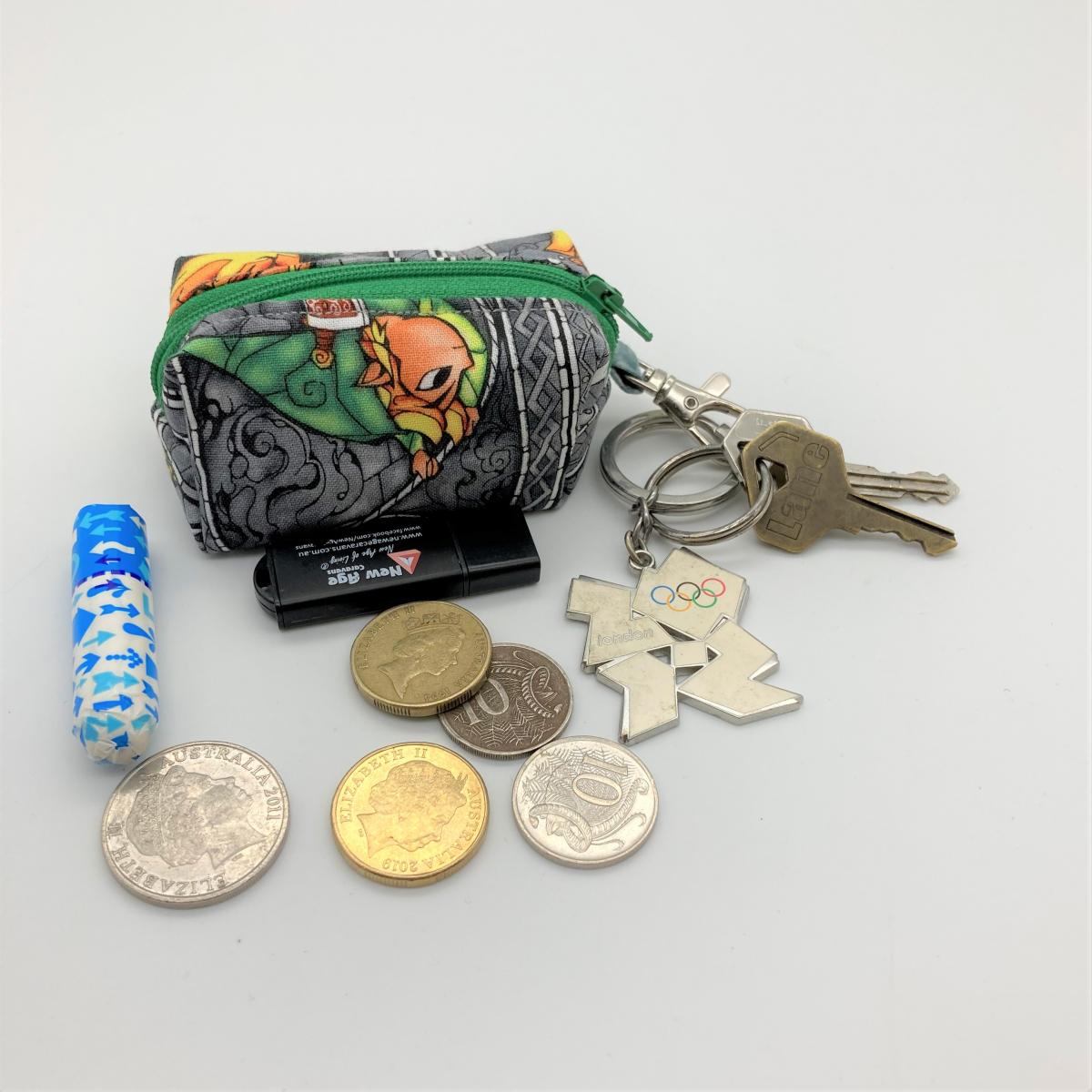 Computer and Arcade Game boxy keychain pouches picture