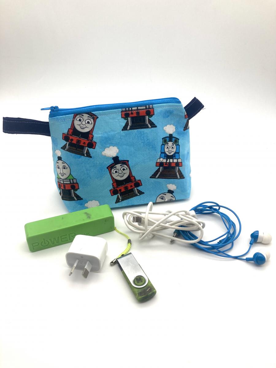 Retro and Childhood Wide Bottomed Zipper Pouches Small picture