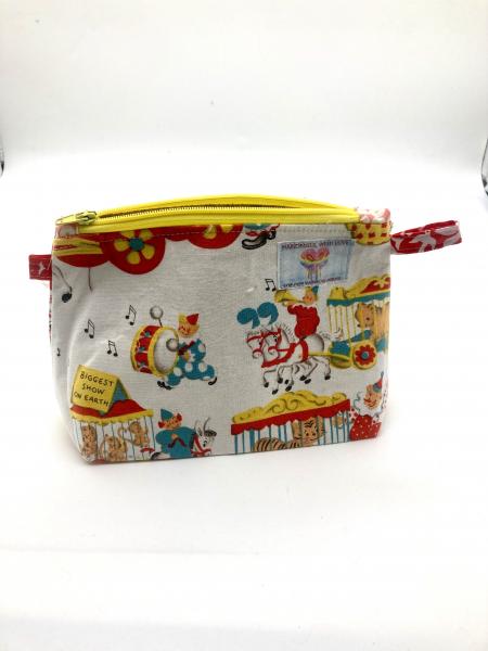Retro and Childhood Wide Bottomed Zipper Pouch Medium picture
