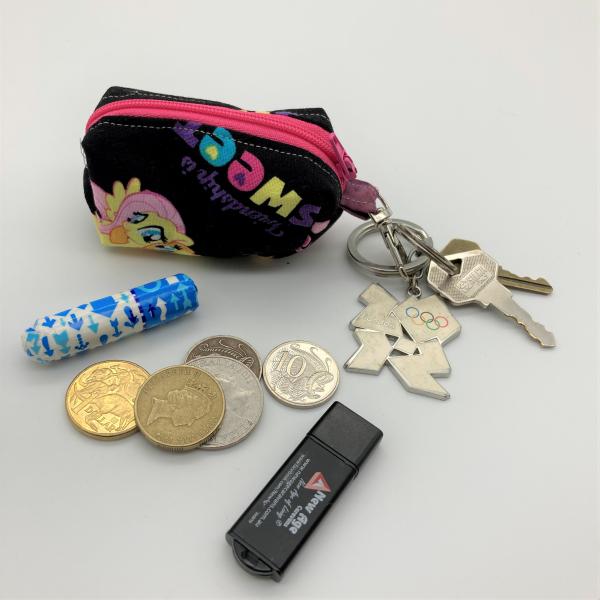 Retro and Childhood Boxy  Key Chain Pouches