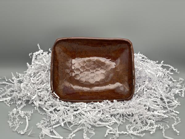 Honeycomb and Sand-Waves Textured Rectangle Tray picture