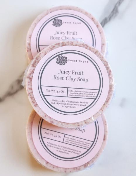 Juicy Fruit Rose Clay Face Cleansing Bar- Sensitive Skin