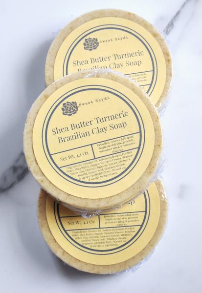 Shea Butter Turmeric Face Cleansing Bar- Brightening, Dark Spots