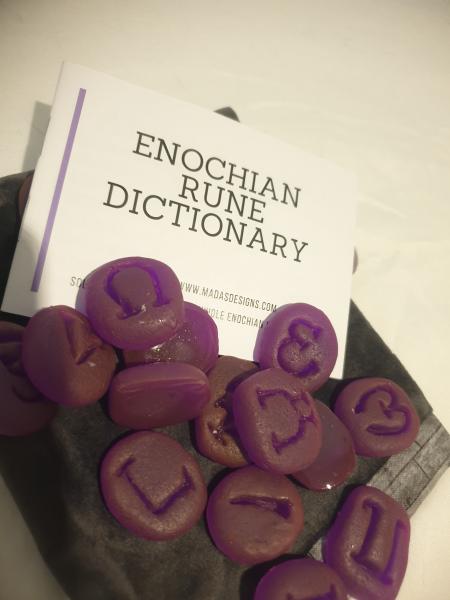 Enochian Rune Set -  Dark Purple to Pink