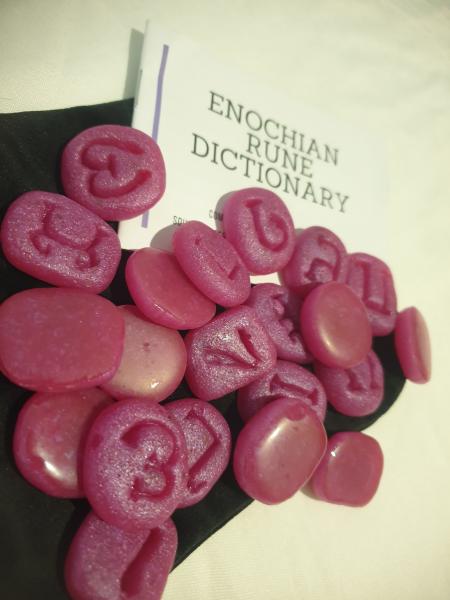 Enochian Rune Set - Milky Pink picture