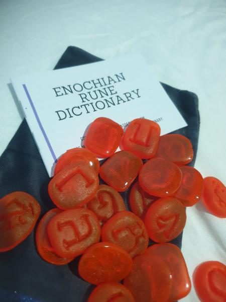 Enochian Rune Set - Translucent Orange picture