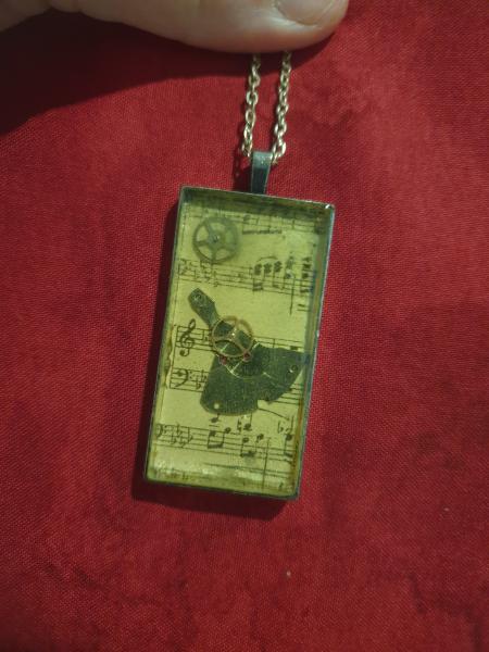 OOAK Steampunk Pendant in Box - 5 picture