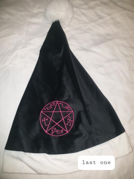 Pink Demon Trap Santa Hat