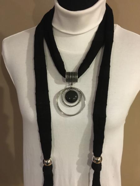 Thin Black Scarf