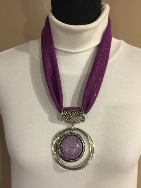 Purple shimmer Stretch Necklace