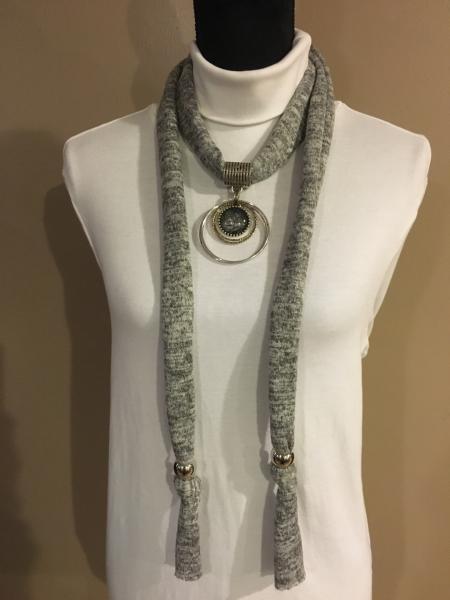 Gray Skinny Scarf