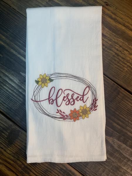 Grateful, Thankful, Blessed Kitchen Towels picture
