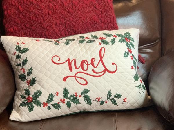 Noel Christmas pillow picture