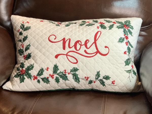 Noel Christmas pillow