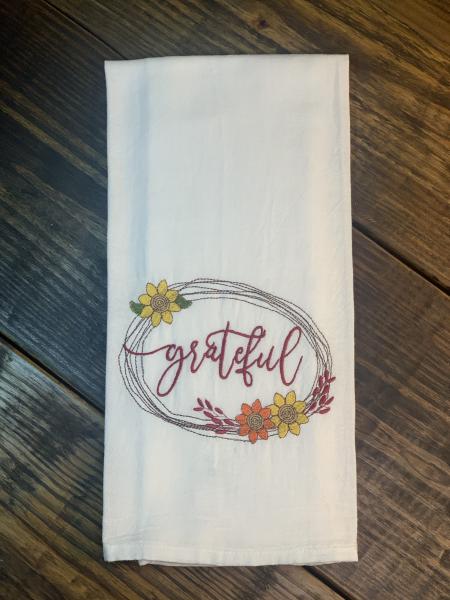 Grateful, Thankful, Blessed Kitchen Towels picture