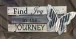 Gray "Find joy" wall art