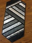 Small multi-black striped table runner