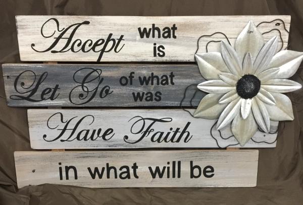 Gray Accept what is.. wall art picture