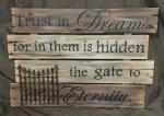 Brown Trust in dreams wall art