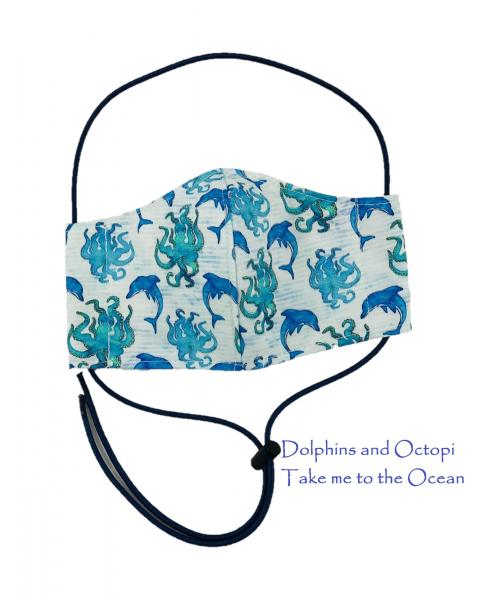 Beachables 3 layer face coverings - Take Me to the Ocean theme picture