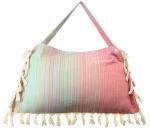 Pink/Coral/Aqua Turkish Beachable - Customizable 3 in 1 beach towel, tote bag, chair cover