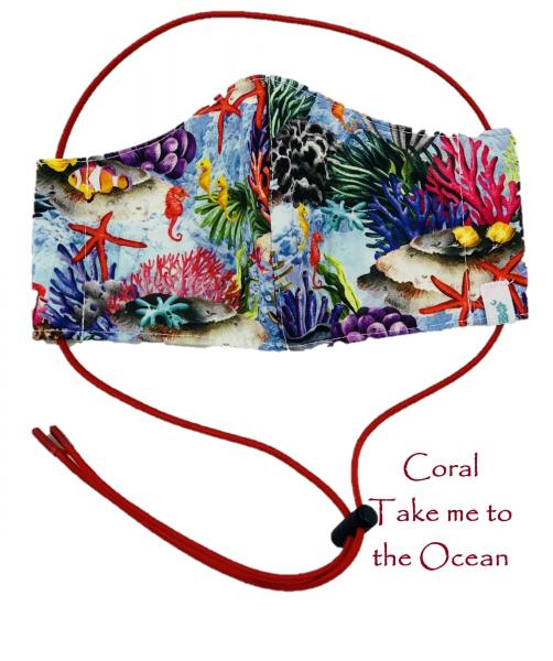 Beachables 3 layer face coverings - Take Me to the Ocean theme picture