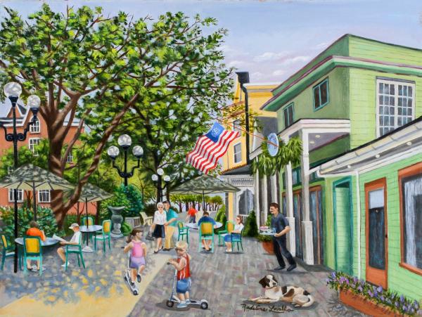 Captain Jack's Restaurant in Ocean Grove, NJ - Original Oil Painting picture