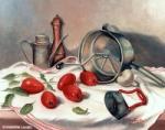 Preparing the Sauce - Giclée on Canvas