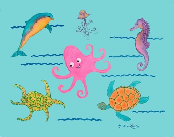 Under the Sea - Pink Octopus