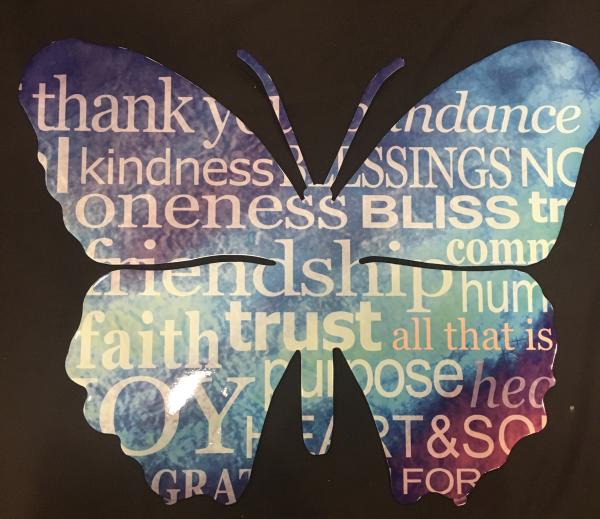 Large Word Butterfly picture