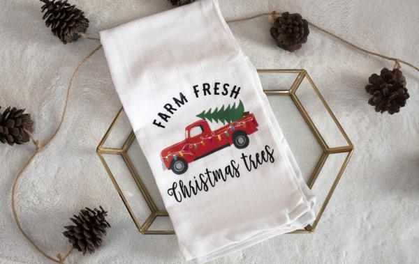 Farm Fresh Christmas Trees Towel picture