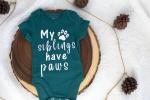 My Siblings Have Paws Baby Bodysuit