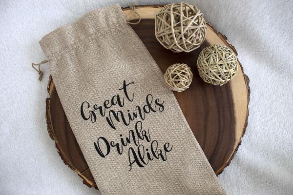 Great Minds Drink Alike Wine Bag picture