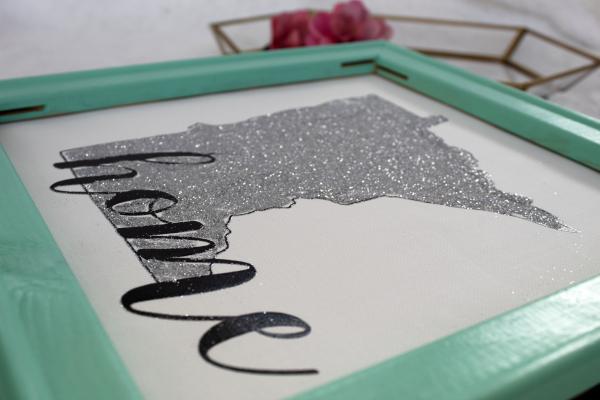 Glitter Home Canvas Sign picture