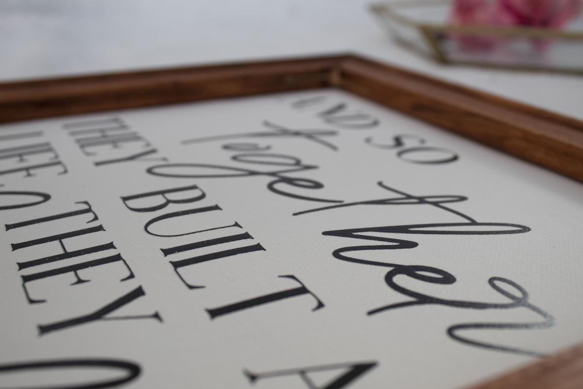 And so Together, They Built a Life they Loved Canvas Sign picture