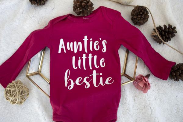 Auntie's Little Bestie Baby Bodysuit