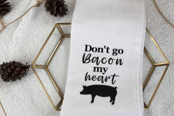 Don't go Bacon my Heart Floursack Towel