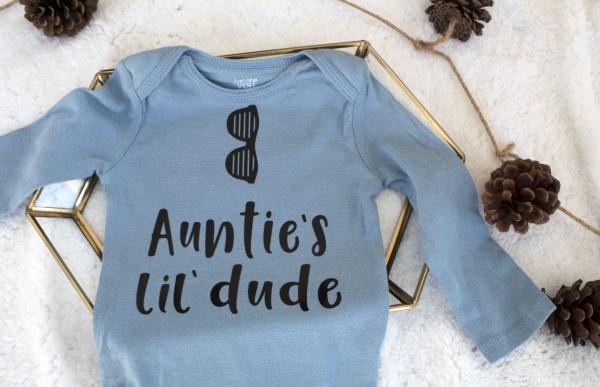 Auntie's Lil Dude Baby Bodysuit picture