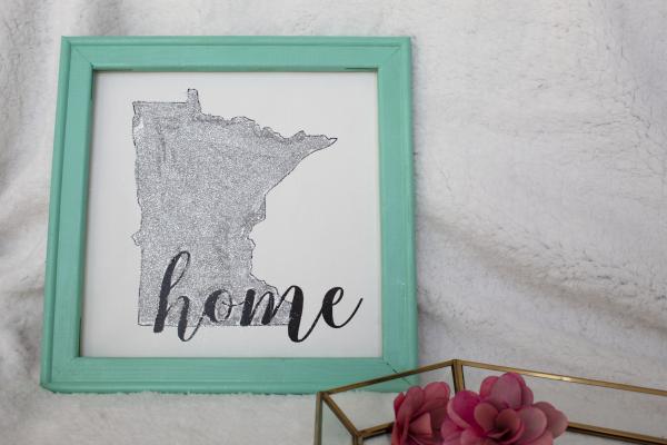Glitter Home Canvas Sign picture
