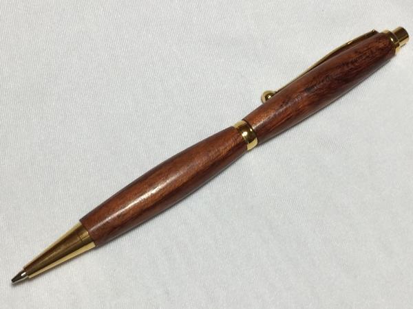 Slimline pencils from various woods, gold hardware.