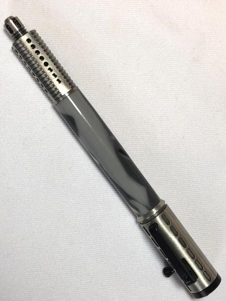 Semi automatic pen made with various acrylics.