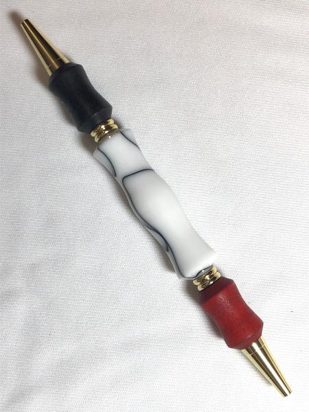 Teacher or editor pen made with various woods or acrylics.  Red and black ink.