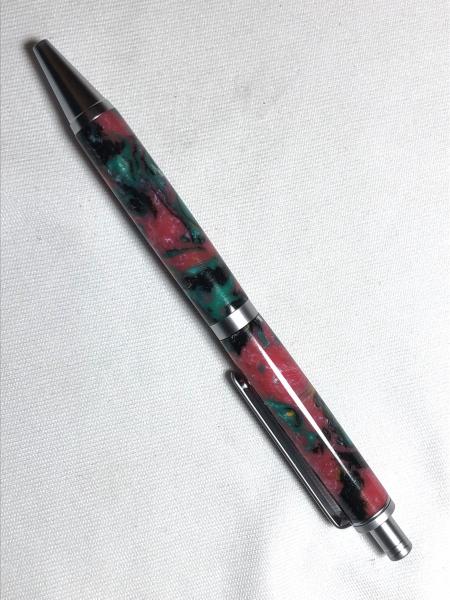 Slimline Pro style click pen made with various acrylics.