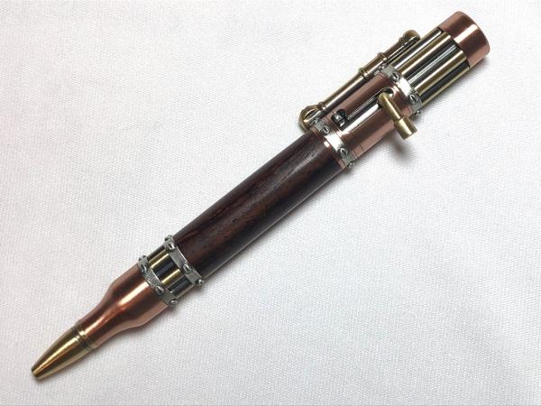 Steampunk pen made with various woods or deer antler.