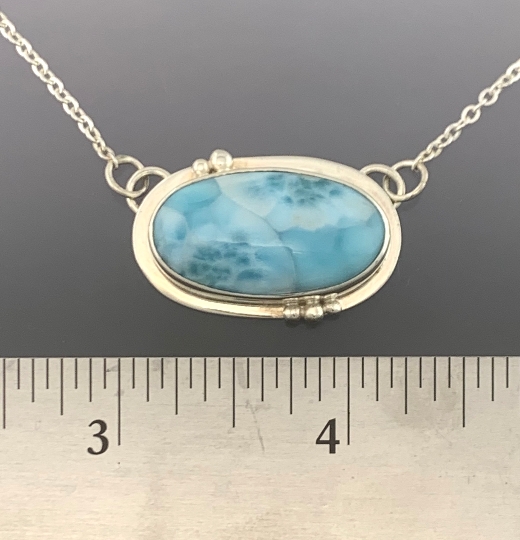 Gorgeous Larimar Sterling Silver Pendant, one of a kind, ready to ship picture