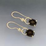 14kt Solid Yellow Gold Drusy-Druzy and diamond dangle earrings, ready to ship, one of a kind