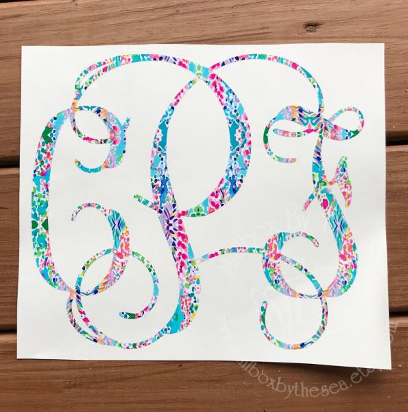 Inspired Vine Monogram Decal picture